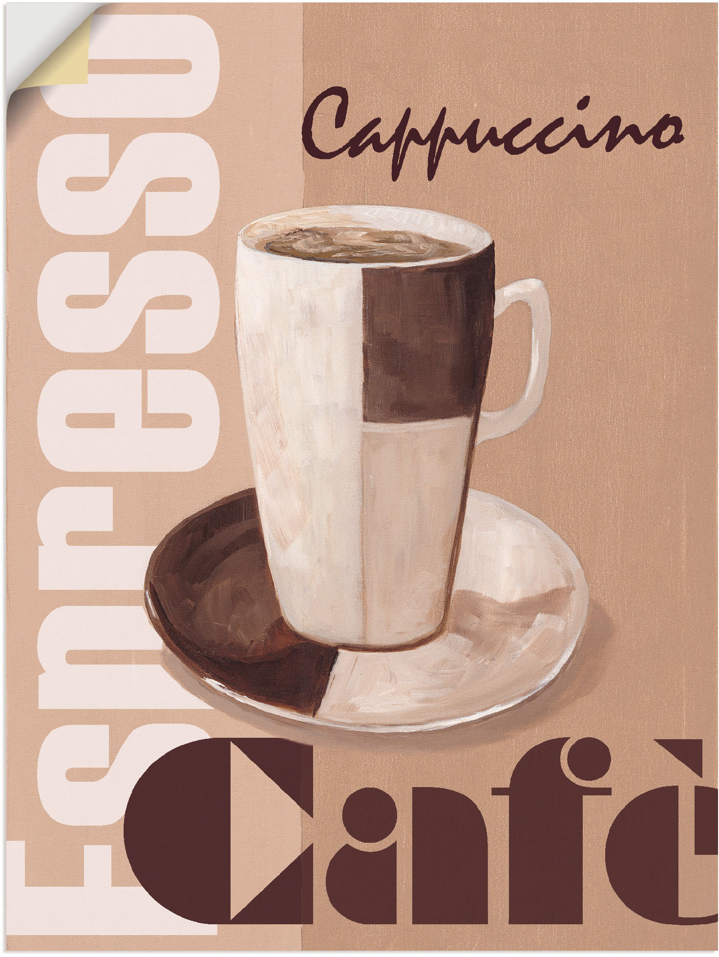 Artland Wandfolie »Cappuccino - Café«, Getränke, (1 St.), selbstklebend von Artland