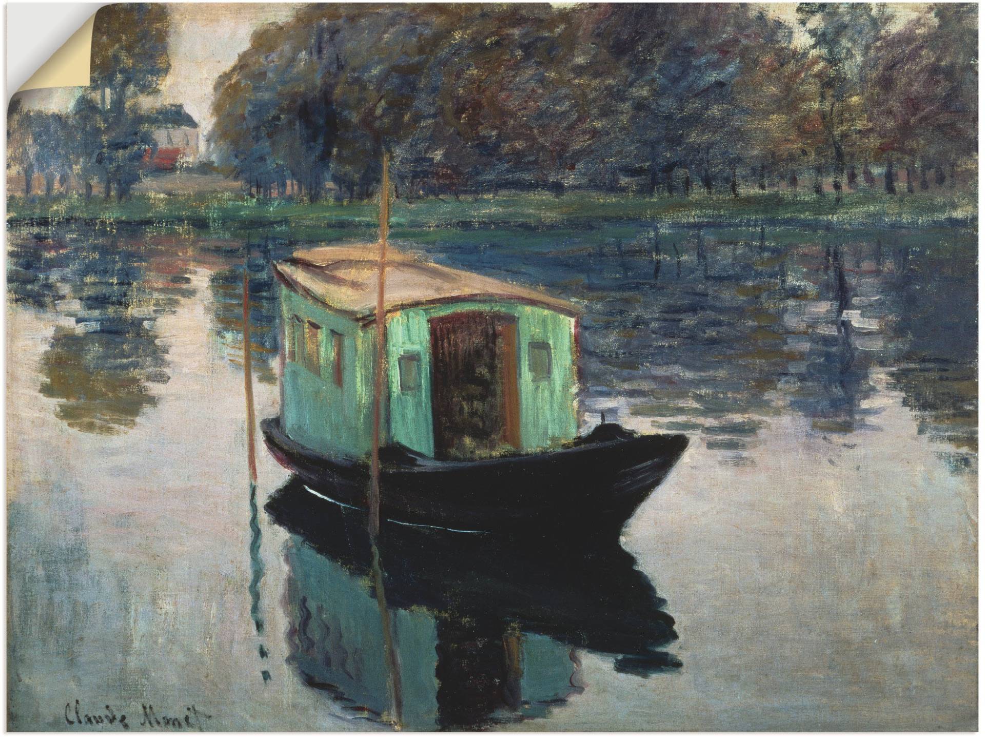 Artland Wandbild »Das Atelierboot. 1874«, Boote & Schiffe, (1 St.), als Alubild, Leinwandbild, Wandaufkleber oder Poster in versch. Grössen von Artland
