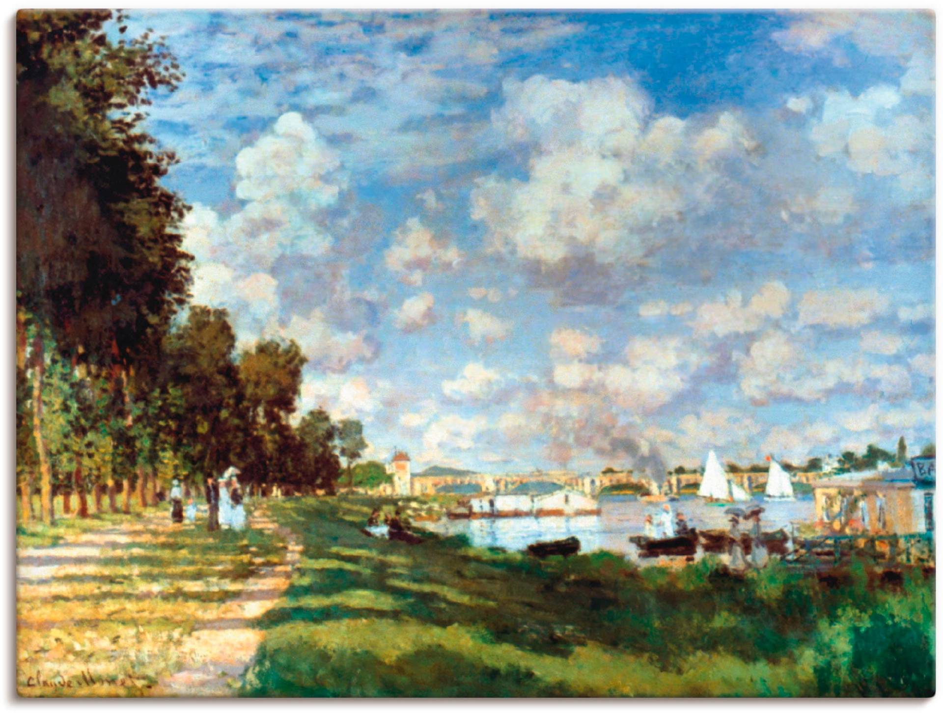 Artland Leinwandbild »Das Becken bei Argenteuil, 1875«, Gewässer, (1 St.), auf Keilrahmen gespannt von Artland