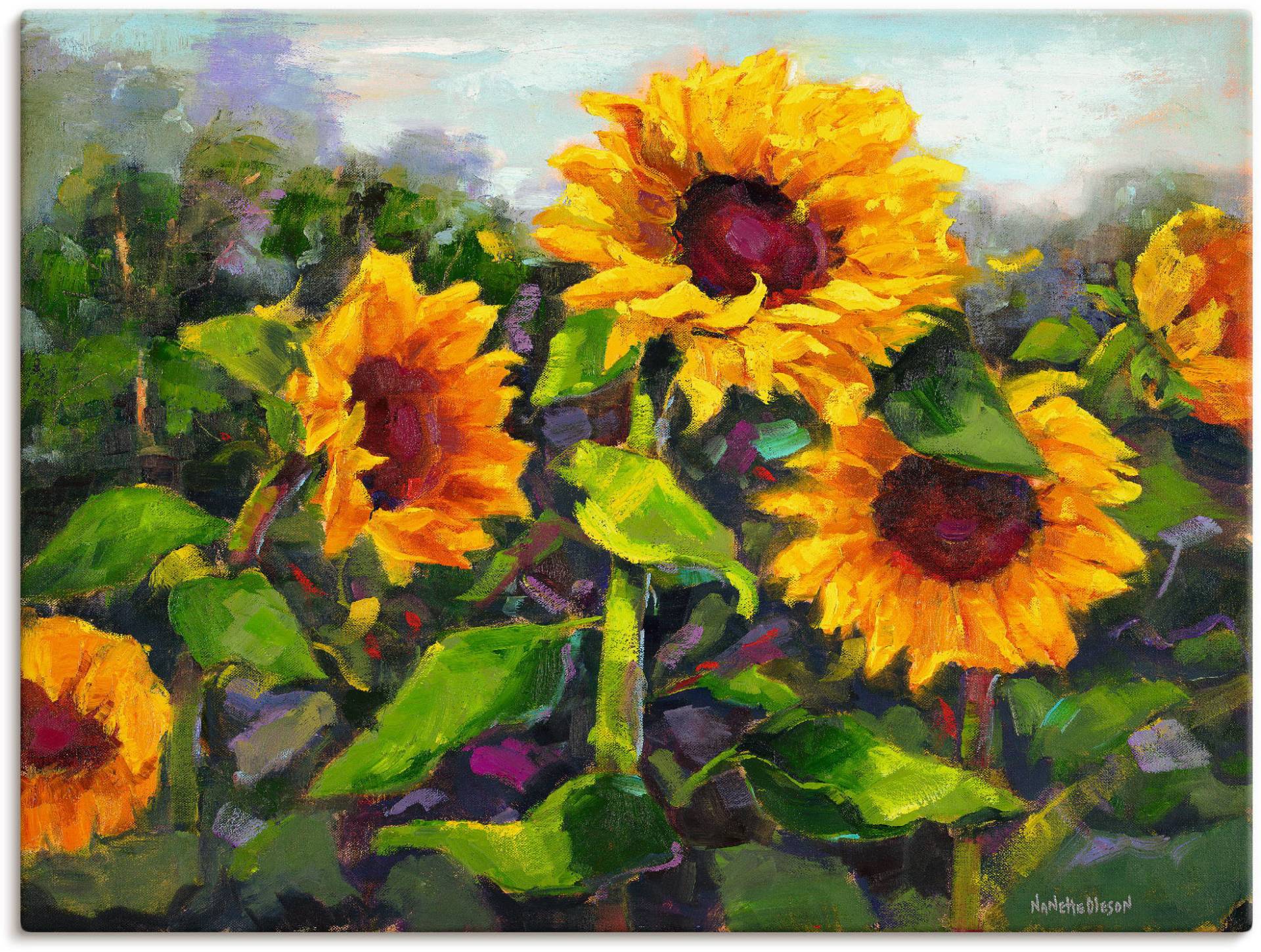 Artland Wandbild »Das Erwachen der Sonnenblumen IV«, Blumen, (1 St.) von Artland