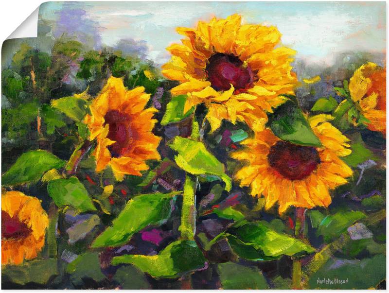Artland Wandbild »Das Erwachen der Sonnenblumen IV«, Blumen, (1 St.), als Leinwandbild, Poster in verschied. Grössen von Artland