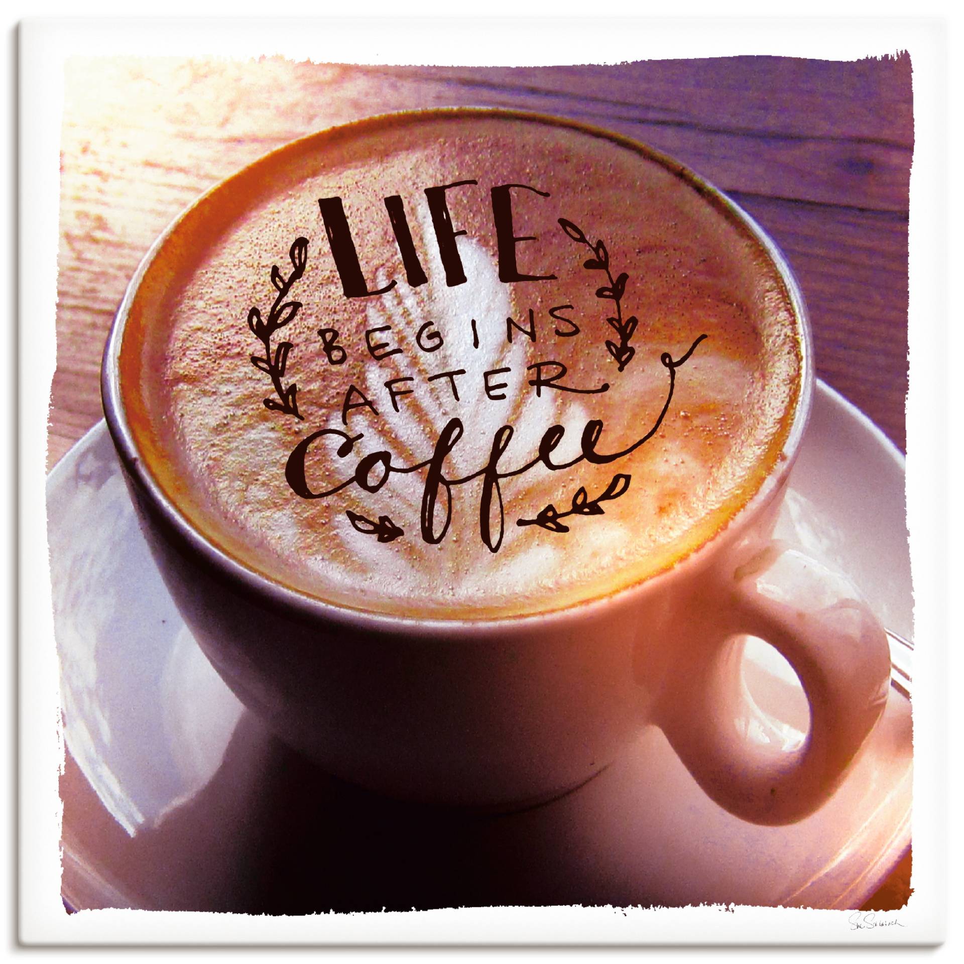 Artland Wandbild »Das Leben beginnt nach dem Kaffee«, Getränke, (1 St.), als Leinwandbild, Poster in verschied. Grössen Artland Wandbild »Das Leben beginnt nach dem Kaffee«, Getränke, (1 St.), als Leinwandbild, Poster in verschied. Grössen von Artland