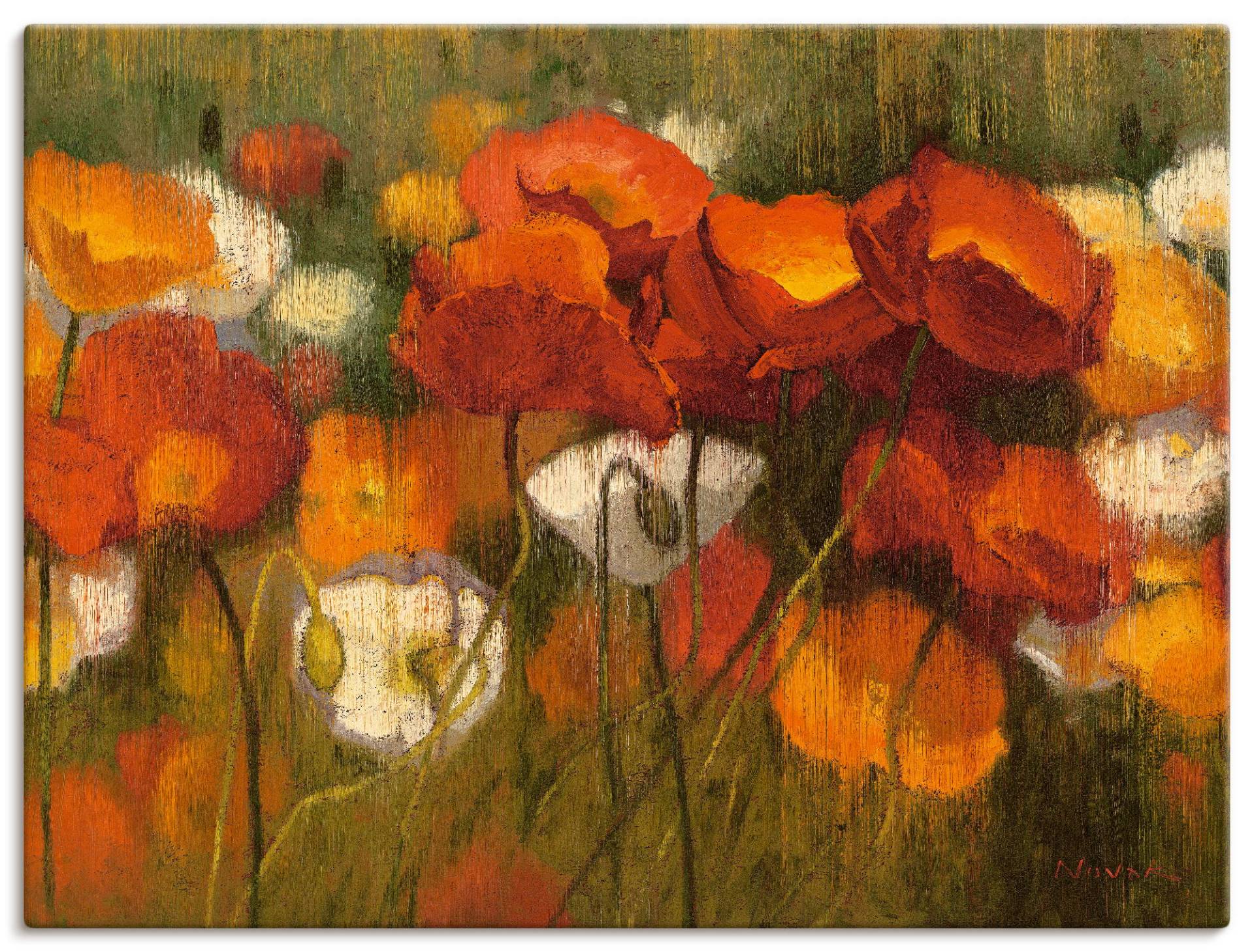 Artland Wandbild »Das starke Rot II«, Blumenwiese, (1 St.) von Artland