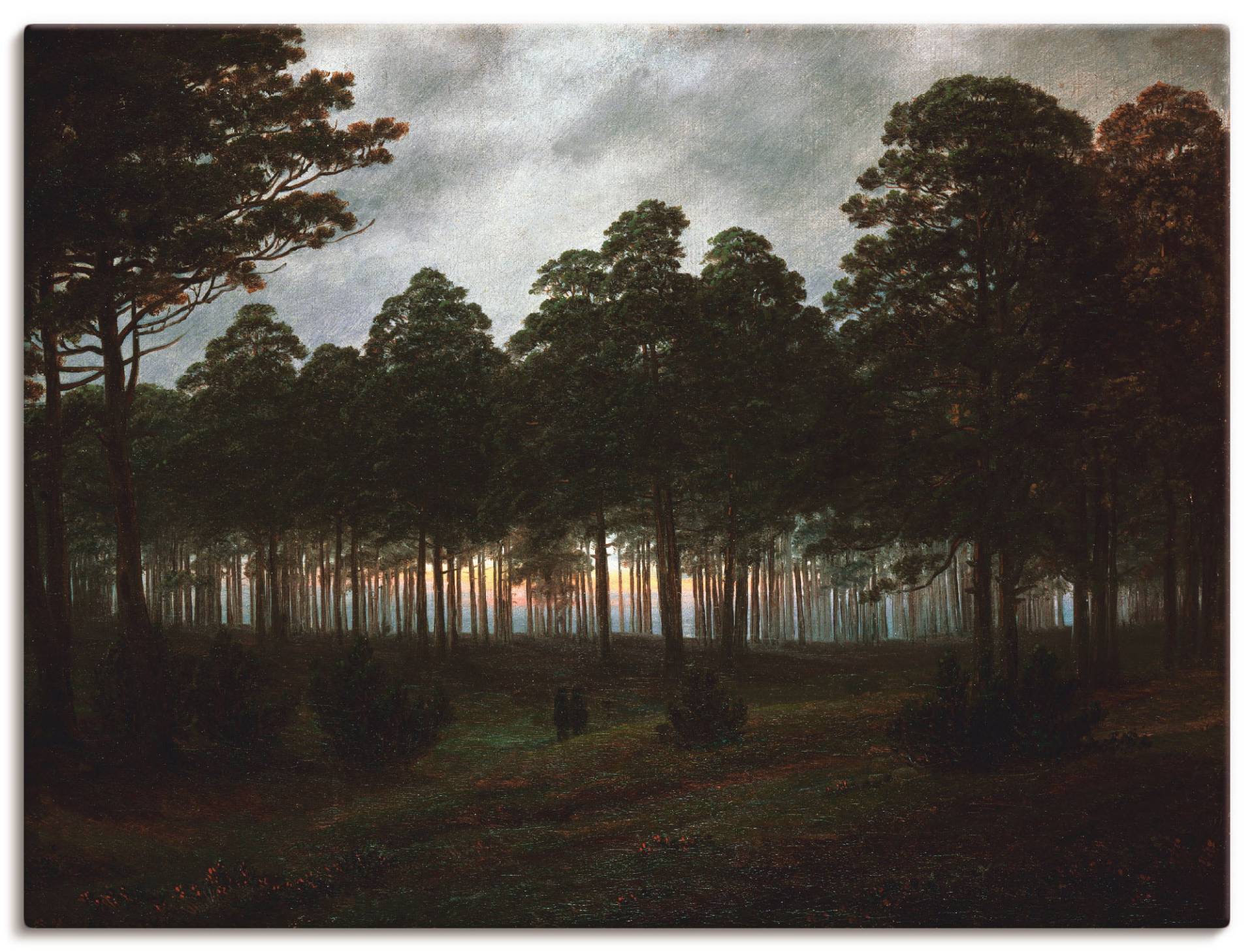 Artland Leinwandbild »Der Abend, um 1820/21«, Wald, (1 St.) von Artland