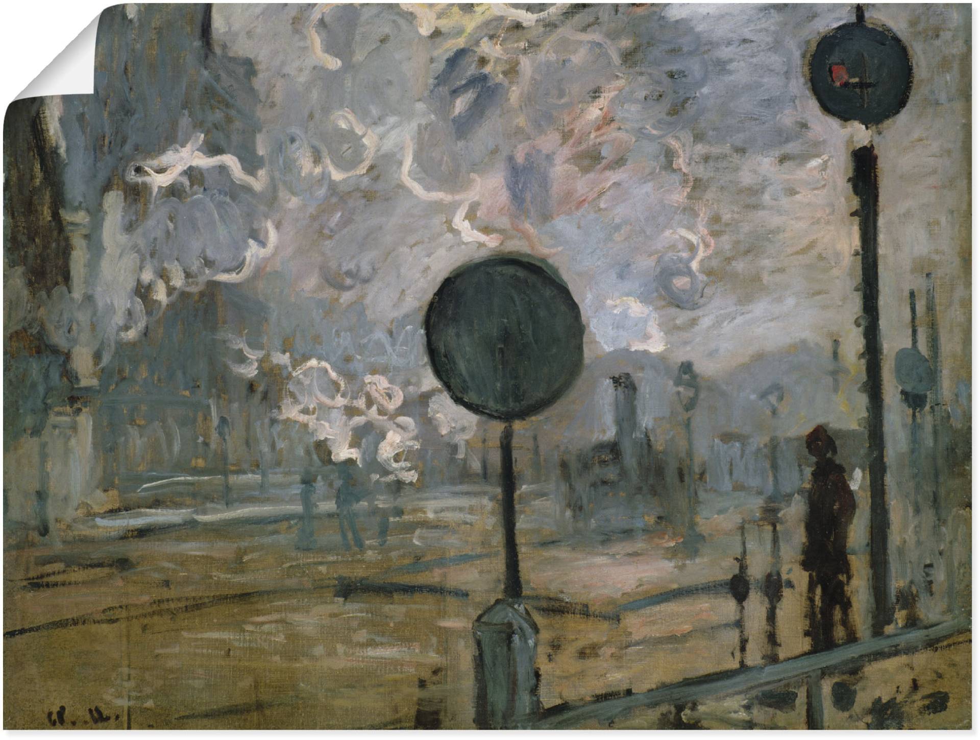 Artland Kunstdruck »Der Bahnhof Saint-Lazare (Le Signal)«, Gebäude, (1 St.), als Leinwandbild, Wandaufkleber oder Poster in versch. Grössen von Artland