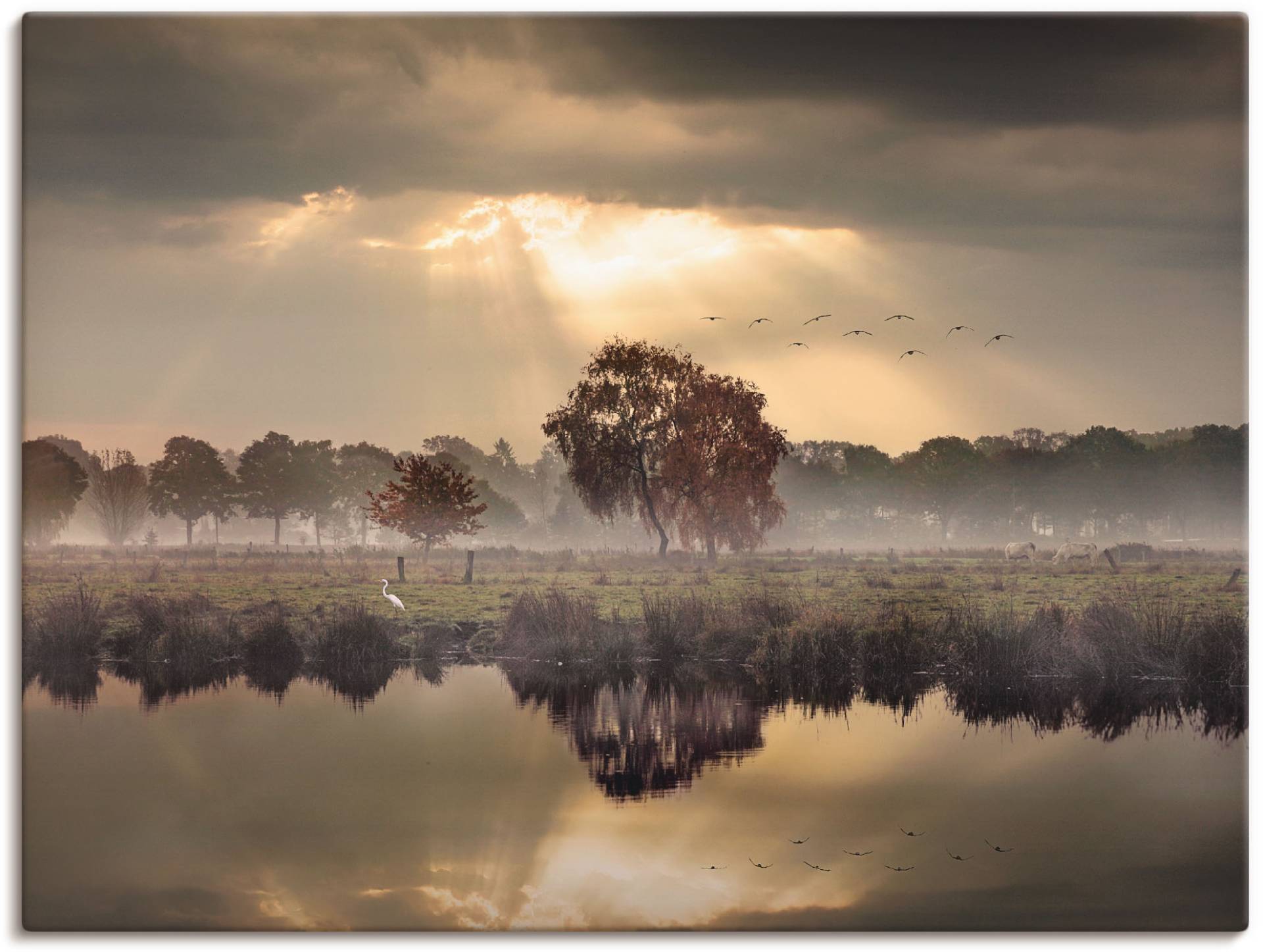 Artland Leinwandbild »Der Herbst in seiner stillen Einsamkeit«, Gewässer, (1 St.) von Artland