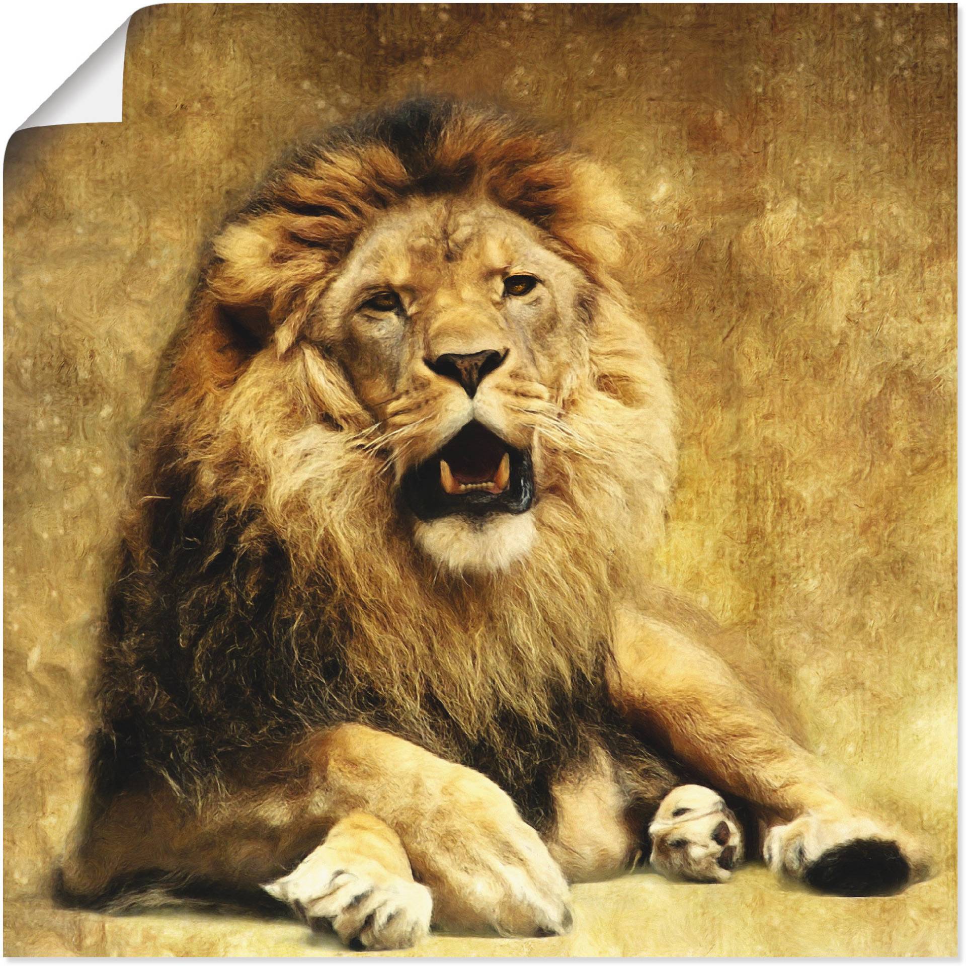 Artland Wandbild »Der König - Löwe«, Wildtiere, (1 St.) von Artland