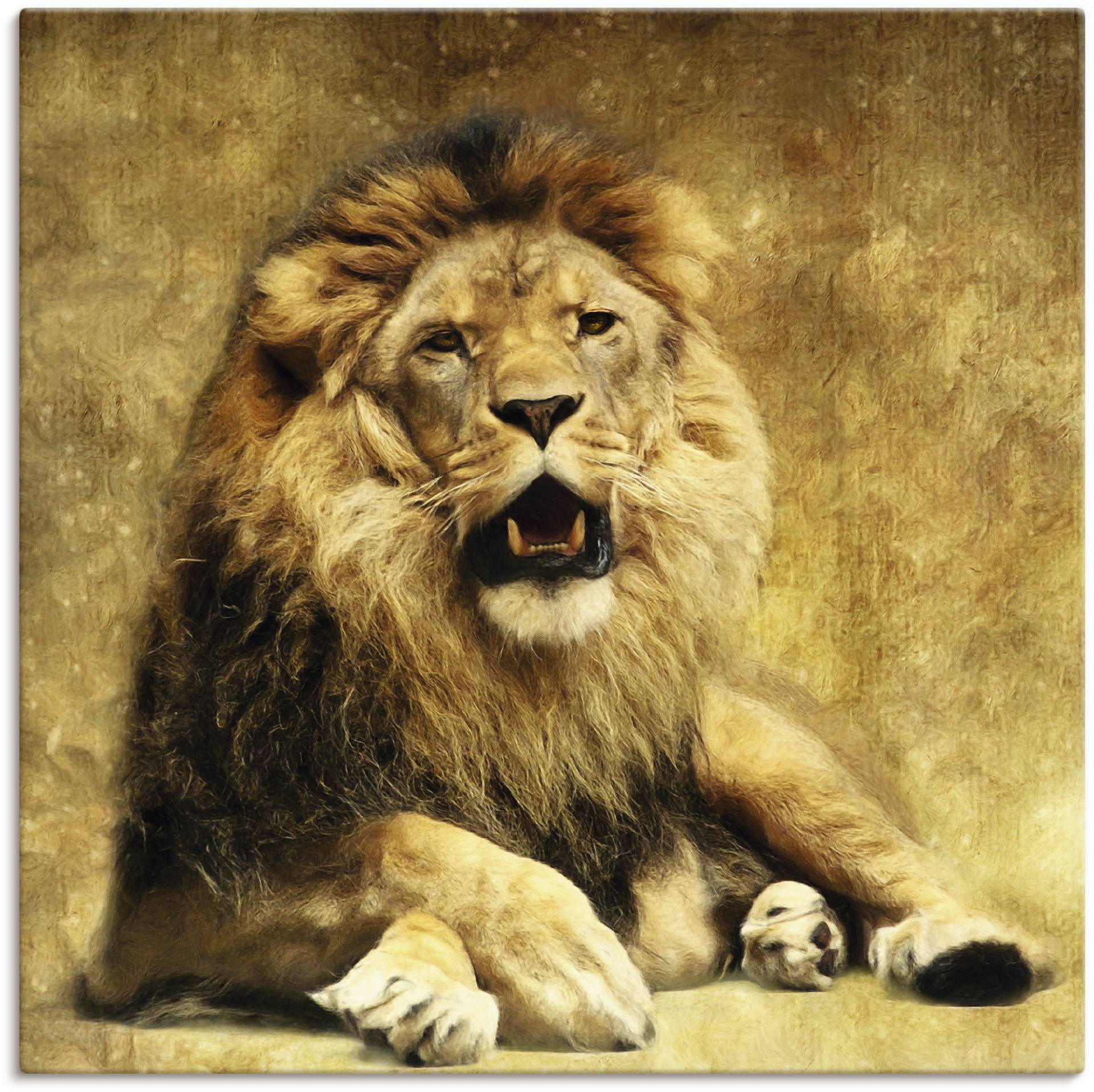 Artland Wandbild »Der König - Löwe«, Wildtiere, (1 St.), als Leinwandbild, Poster in verschied. Grössen von Artland