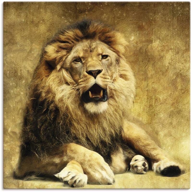 Artland Wandbild »Der König - Löwe«, Wildtiere, (1 St.), als Leinwandbild, Poster in verschied. Grössen von Artland