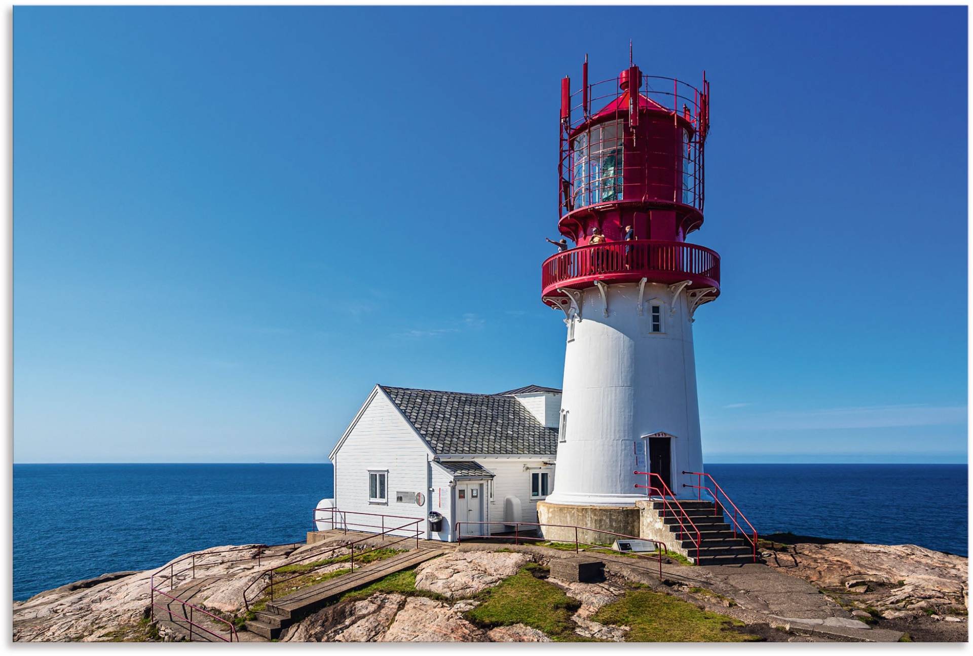 Artland Alu-Dibond-Druck »Der Leuchtturm Lindesnes Fyr in Norwegen«, Gebäude, (1 St.) von Artland