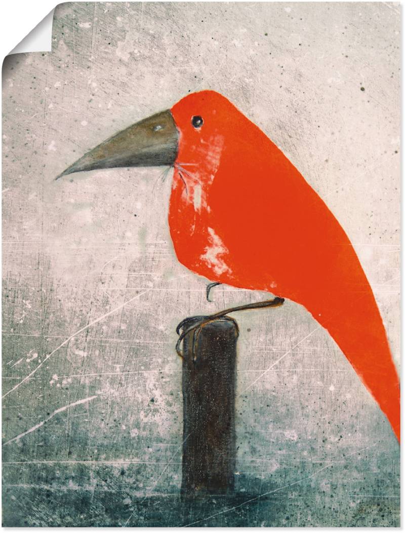 Artland Wandbild »Der Rote Vogel«, Vögel, (1 St.), als Leinwandbild, Poster in verschied. Grössen von Artland