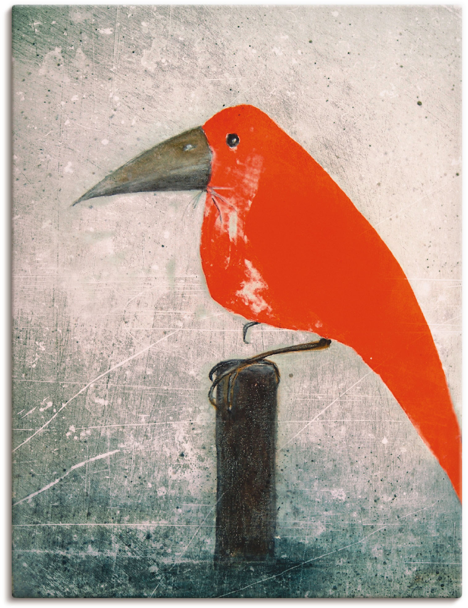 Artland Wandbild »Der Rote Vogel«, Vögel, (1 St.), als Leinwandbild, Poster in verschied. Grössen von Artland