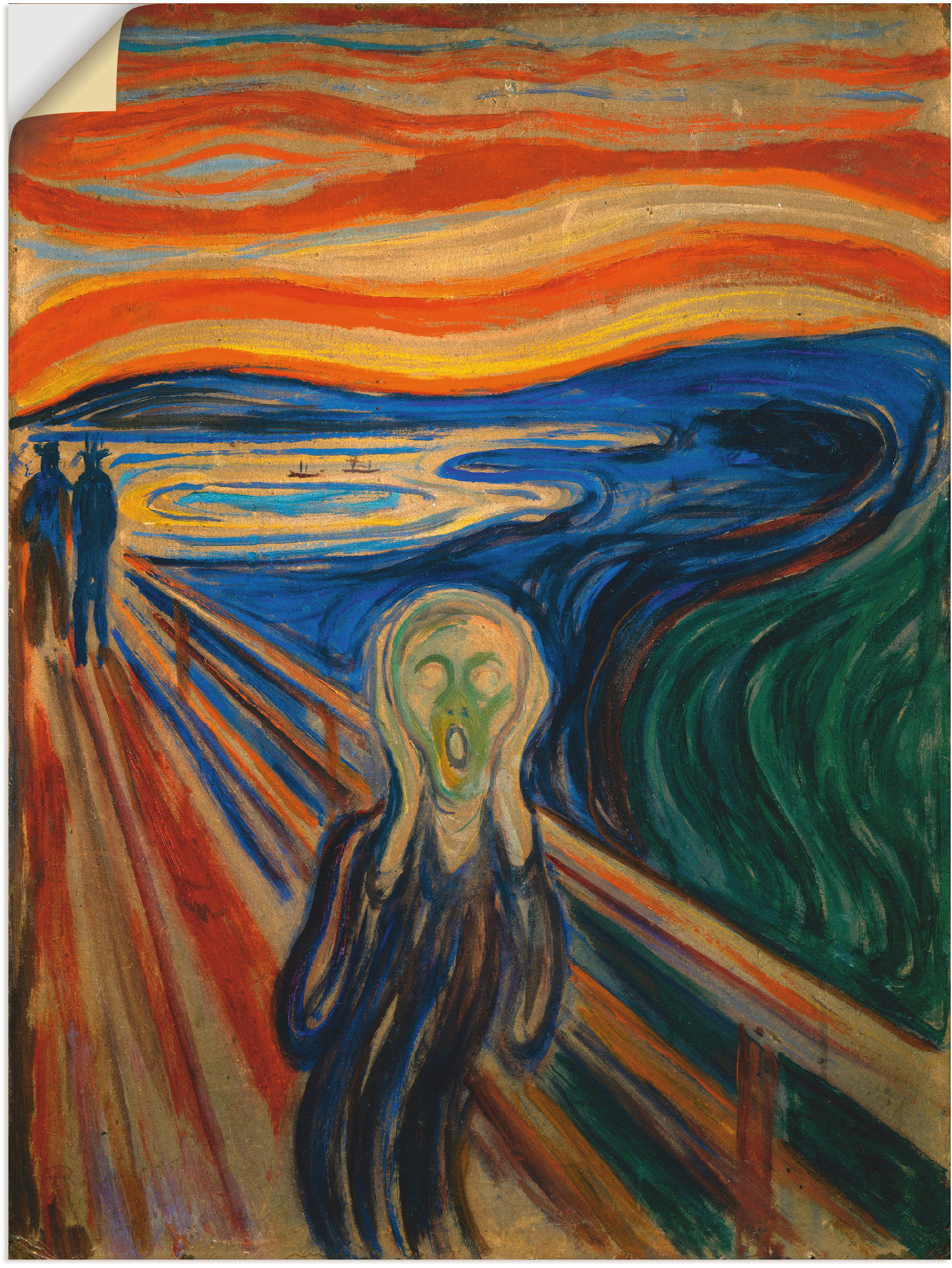 Artland Wandbild »Der Schrei. 1893«, Mann, (1 St.), als Alubild, Outdoorbild, Leinwandbild, Poster, Wandaufkleber Artland Wandbild »Der Schrei. 1893«, Mann, (1 St.), als Alubild, Outdoorbild, Leinwandbild, Poster, Wandaufkleber von Artland