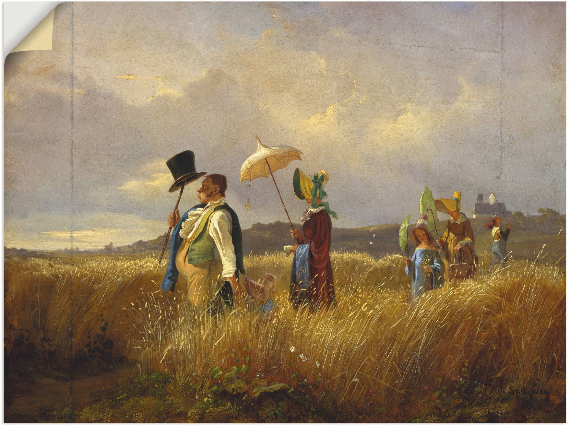 Artland Wandbild »Der Sonntagsspaziergang. 1841«, Gruppen & Familien, (1 St.), als Leinwandbild, Poster in verschied. Grössen von Artland