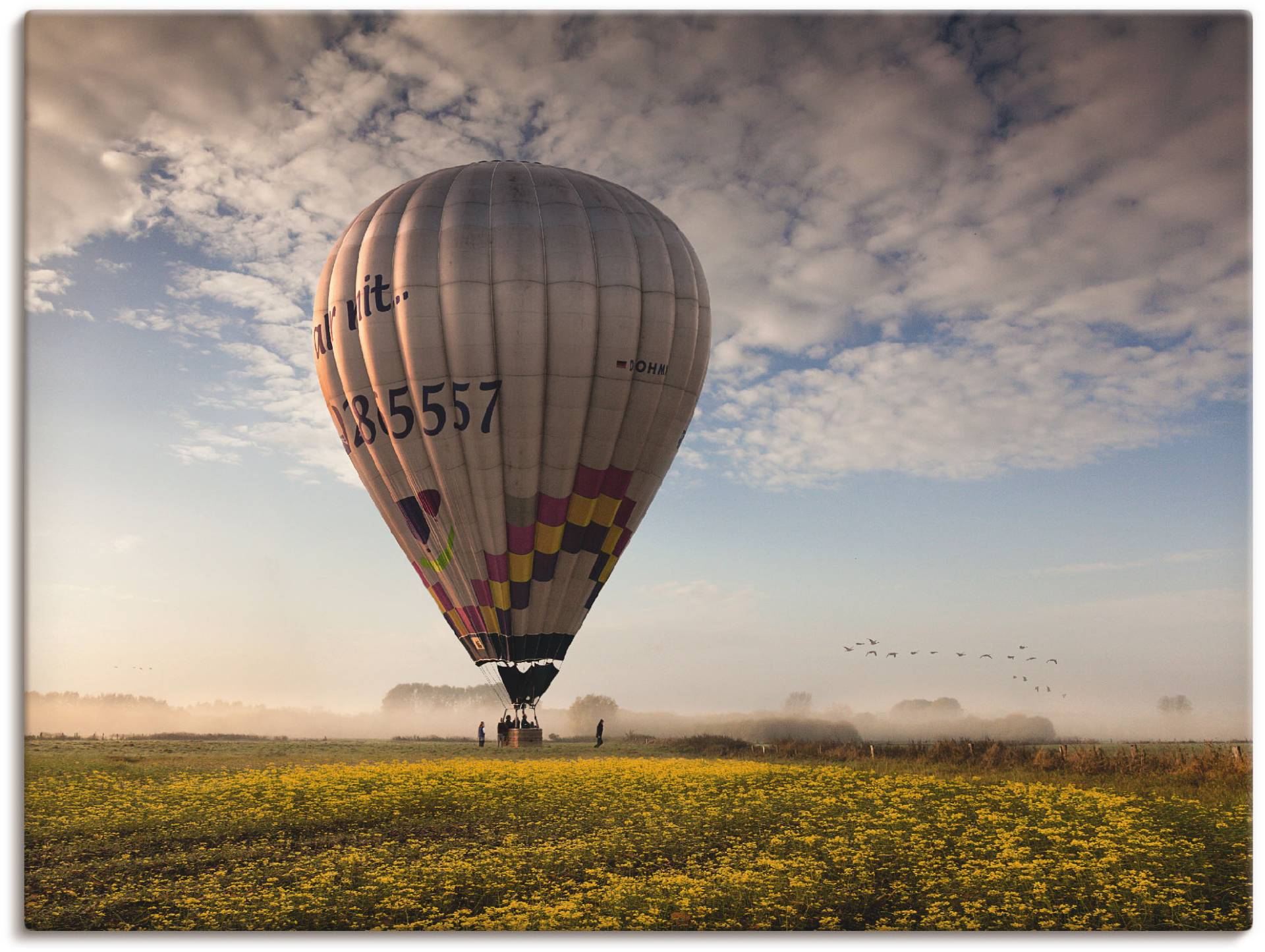 Artland Wandbild »Der Start in den Tag....«, Ballonfahren, (1 St.), als Leinwandbild, Wandaufkleber oder Poster in versch. Grössen von Artland