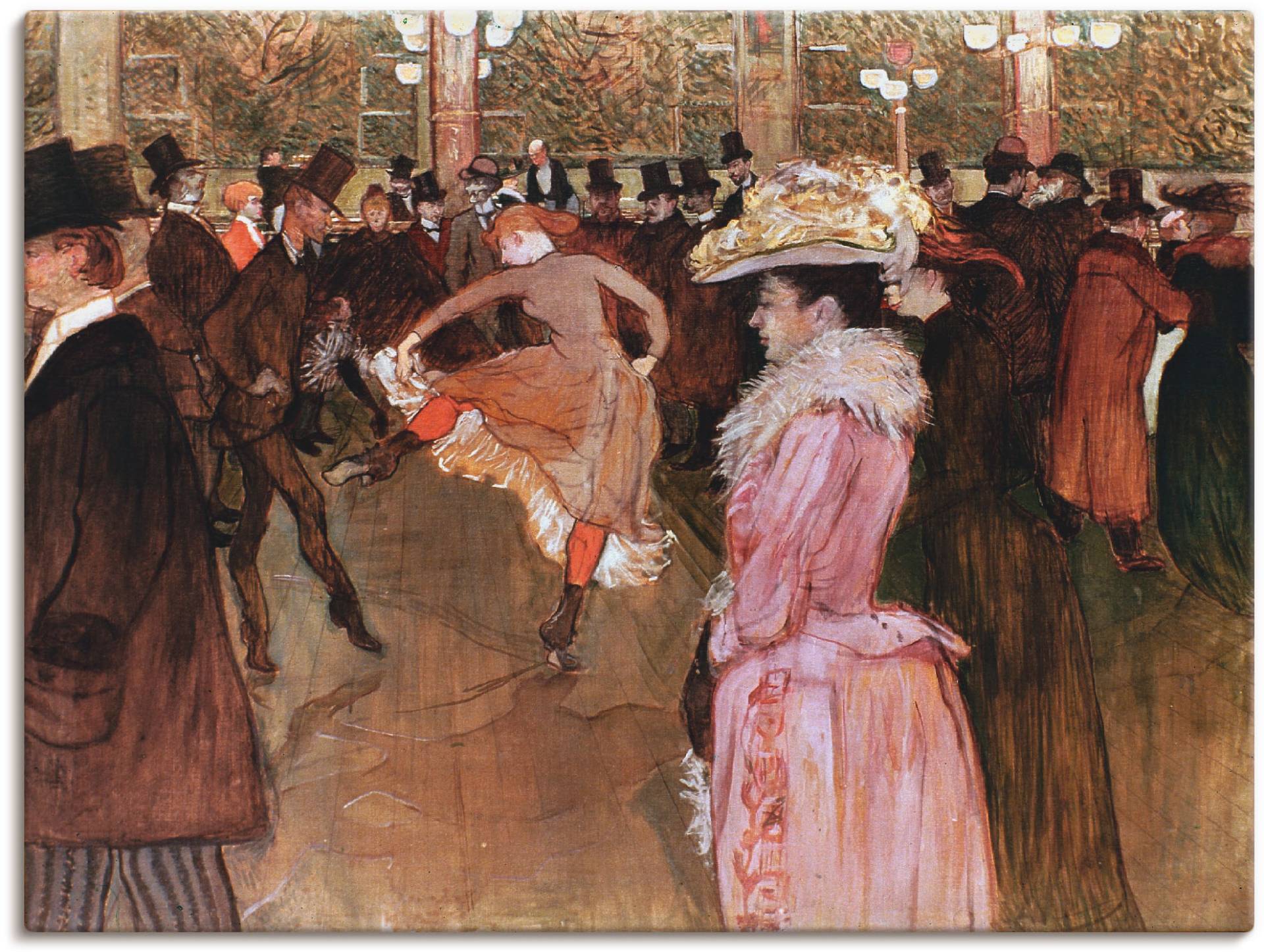 Artland Leinwandbild »Der Tanz im Moulin Rouge, 1890«, Gruppen & Familien, (1 St.) von Artland