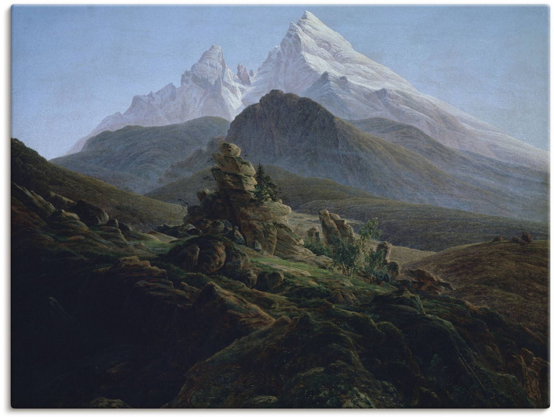 Artland Wandbild »Der Watzmann. Um 1824«, Berge, (1 St.), als Alubild, Leinwandbild, Wandaufkleber oder Poster in versch. Grössen von Artland