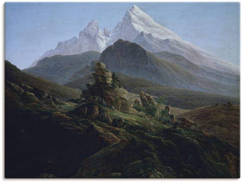 Artland Wandbild »Der Watzmann. Um 1824«, Berge, (1 St.), als Alubild, Leinwandbild, Wandaufkleber oder Poster in versch. Grössen von Artland