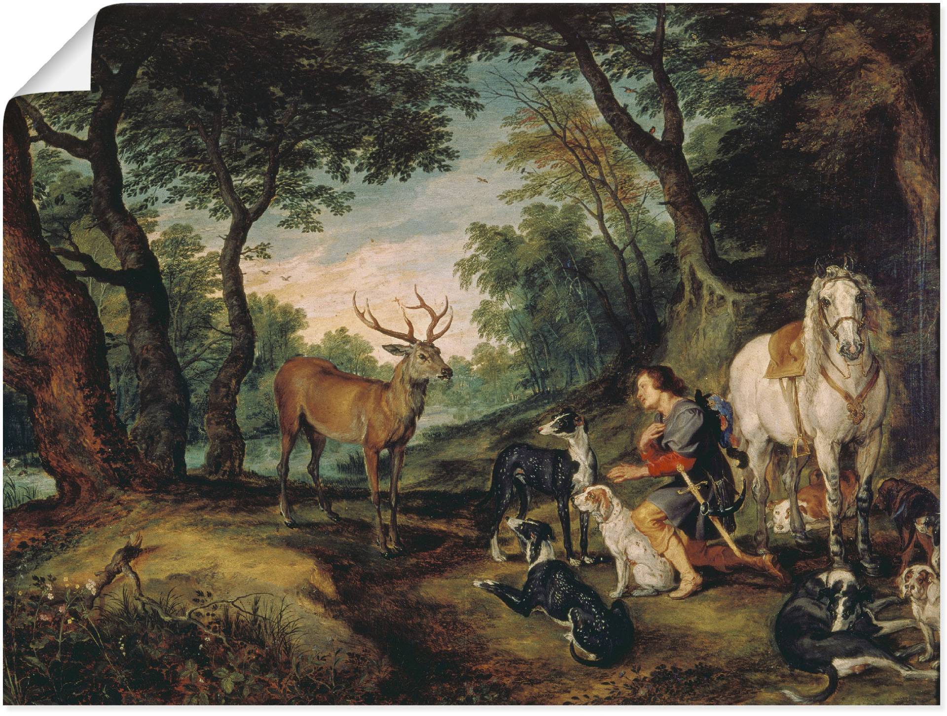 Artland Wandbild »Der heilige Hubertus.«, Mann, (1 St.), als Leinwandbild, Poster in verschied. Grössen Artland Wandbild »Der heilige Hubertus.«, Mann, (1 St.), als Leinwandbild, Poster in verschied. Grössen von Artland