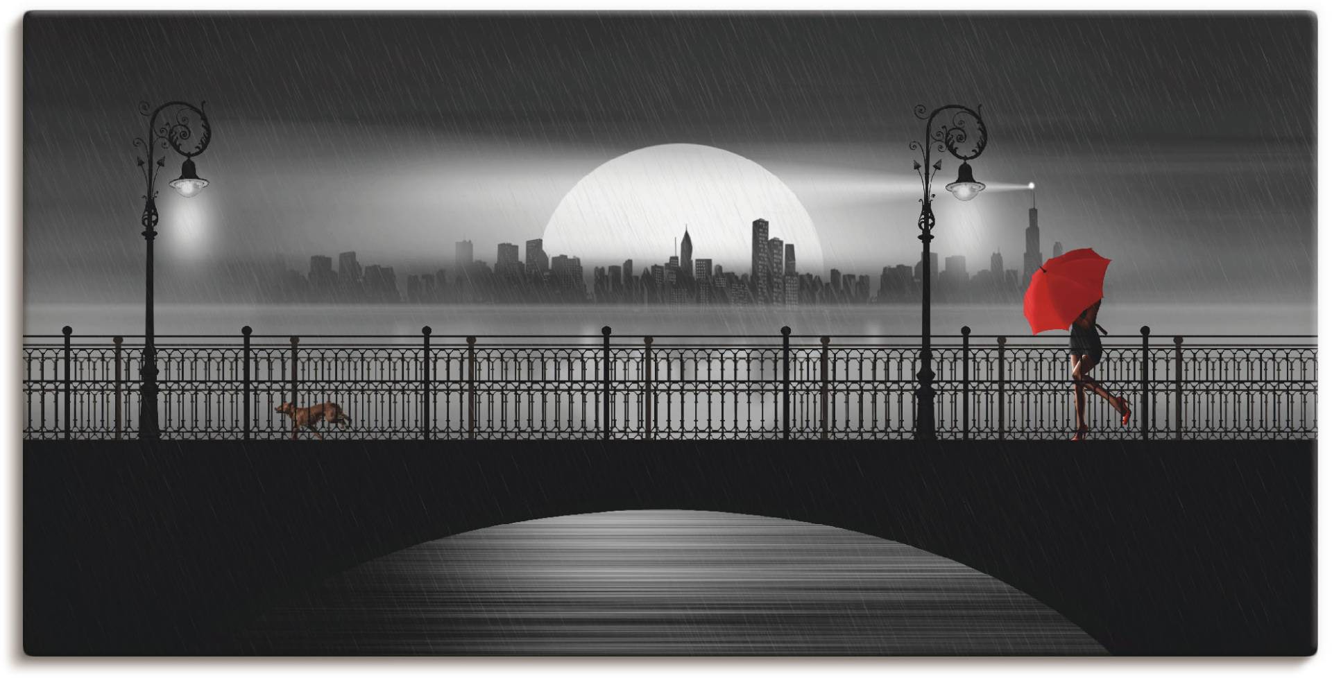 Artland Wandbild »Die Brücke im Regen«, Brücken, (1 St.) von Artland