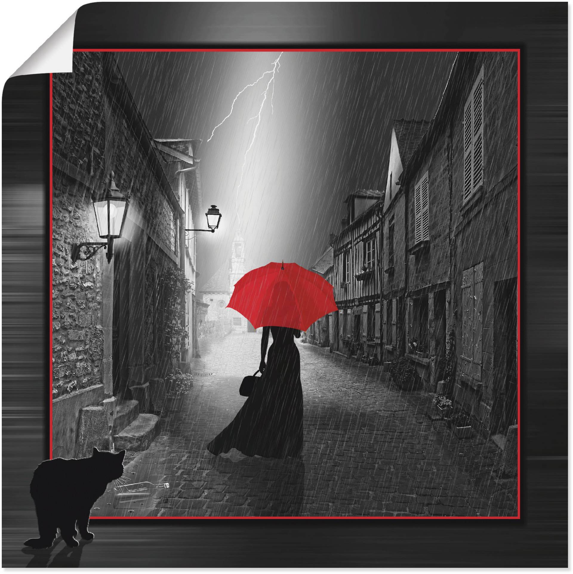 Artland Wandbild »Die Frau mit dem roten Schirm 2«, Frau, (1 St.), als Leinwandbild, Poster, Wandaufkleber in verschied. Grössen Artland Wandbild »Die Frau mit dem roten Schirm 2«, Frau, (1 St.), als Leinwandbild, Poster, Wandaufkleber in verschied. Grössen von Artland