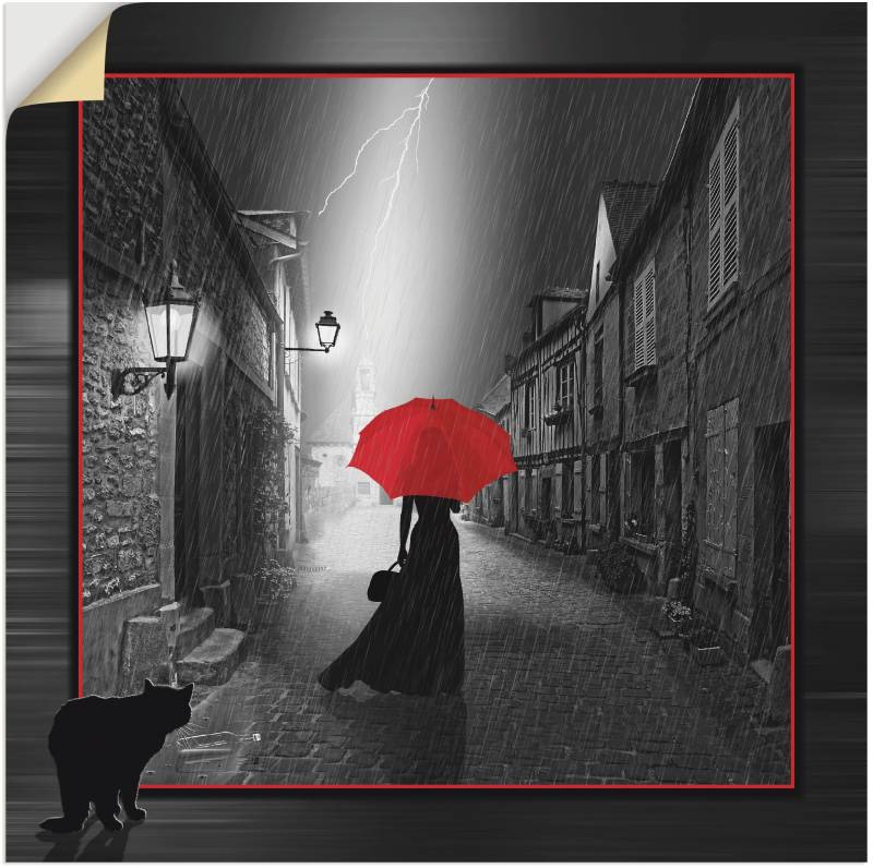 Artland Wandbild »Die Frau mit dem roten Schirm 2«, Frau, (1 St.) von Artland