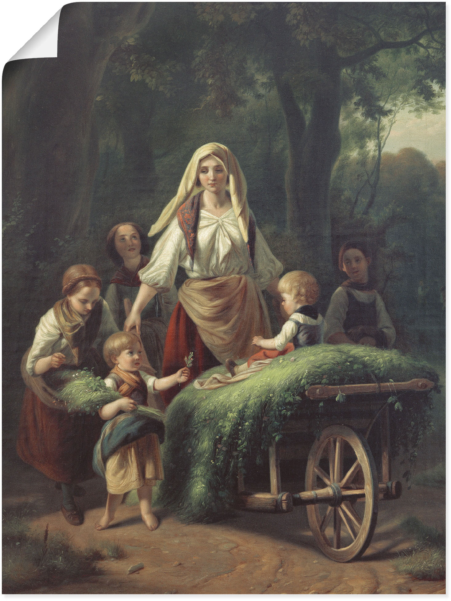 Artland Kunstdruck »Die Heimkehr aus dem Walde«, Gruppen & Familien, (1 St.), als Alubild, Leinwandbild, Wandaufkleber oder Poster in versch. Grössen von Artland