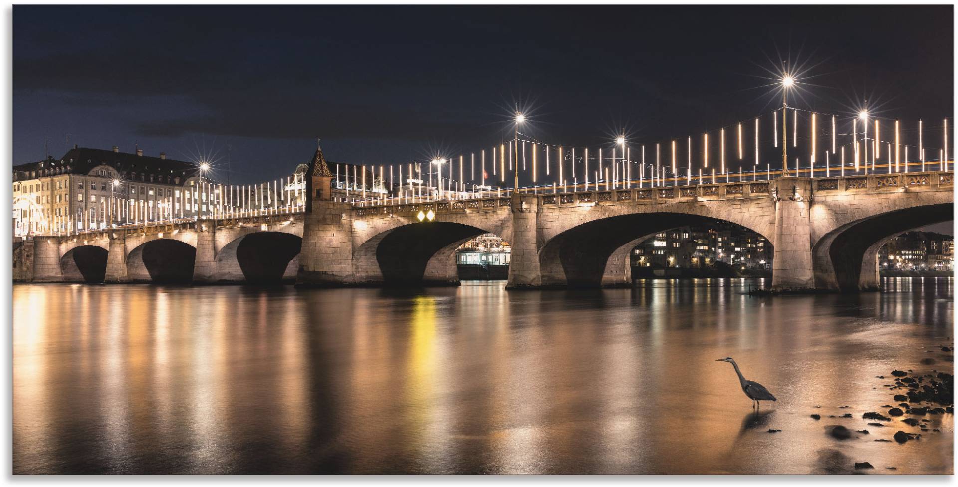 Artland Alu-Dibond-Druck »Die Mittlere Rheinbrücke«, Brücken, (1 St.) von Artland