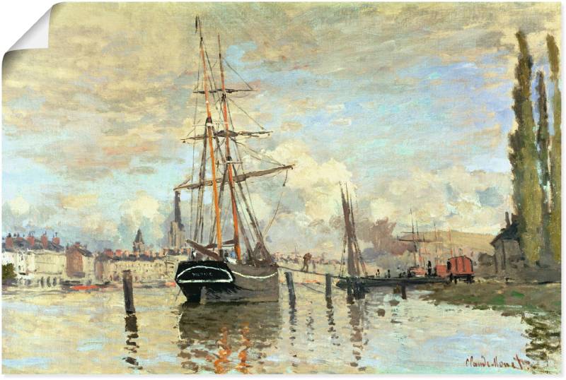 Artland Wandbild »Die Seine in Rouen. 1874.«, Boote & Schiffe, (1 St.) von Artland