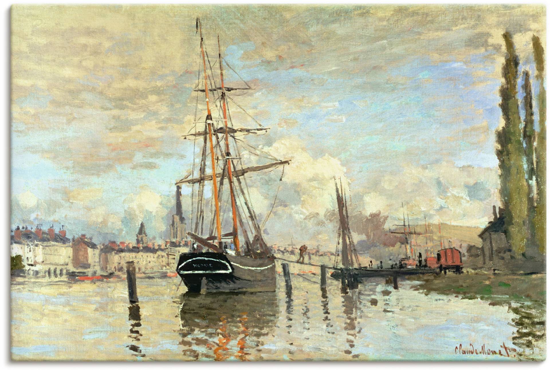 Artland Wandbild »Die Seine in Rouen. 1874.«, Boote & Schiffe, (1 St.) von Artland