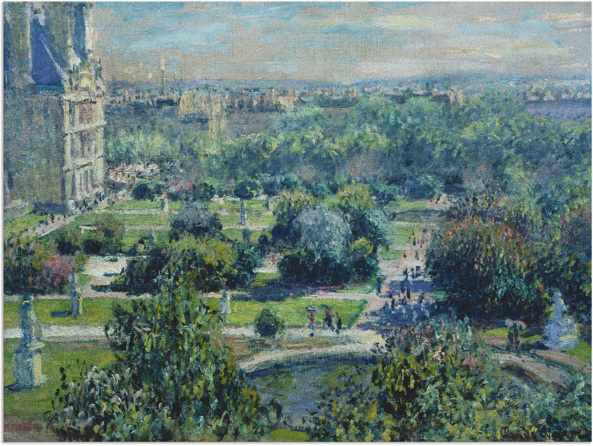 Artland Alu-Dibond-Druck »Die Tuilerien in Paris. 1876«, Europa, (1 St.), für Innen- und Aussenbereich geeignet, Outdoorbild von Artland