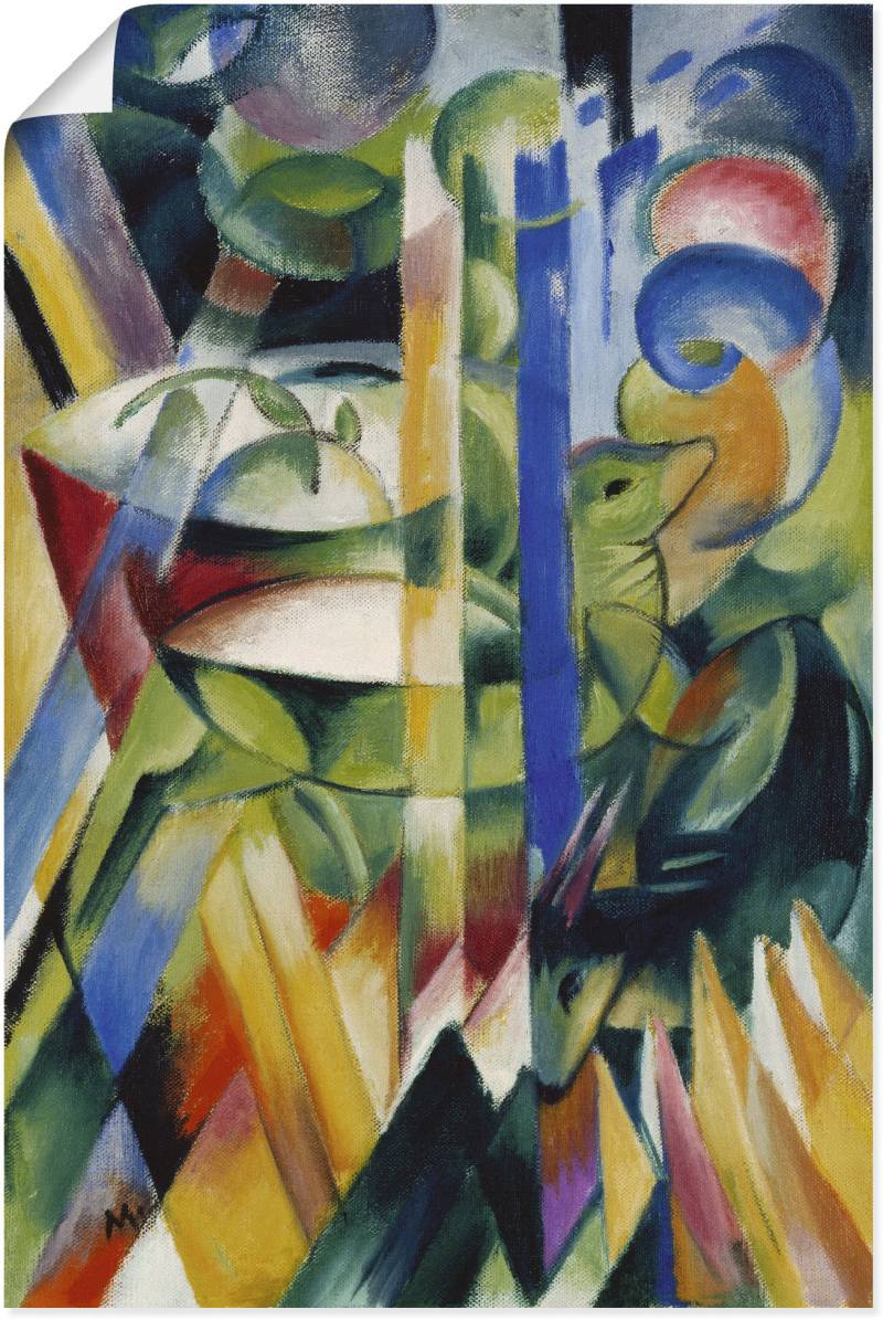 Artland Kunstdruck »Die kleinen Bergziegen. 1914.«, Haustiere, (1 St.), als Alubild, Leinwandbild, Wandaufkleber oder Poster in versch. Grössen von Artland
