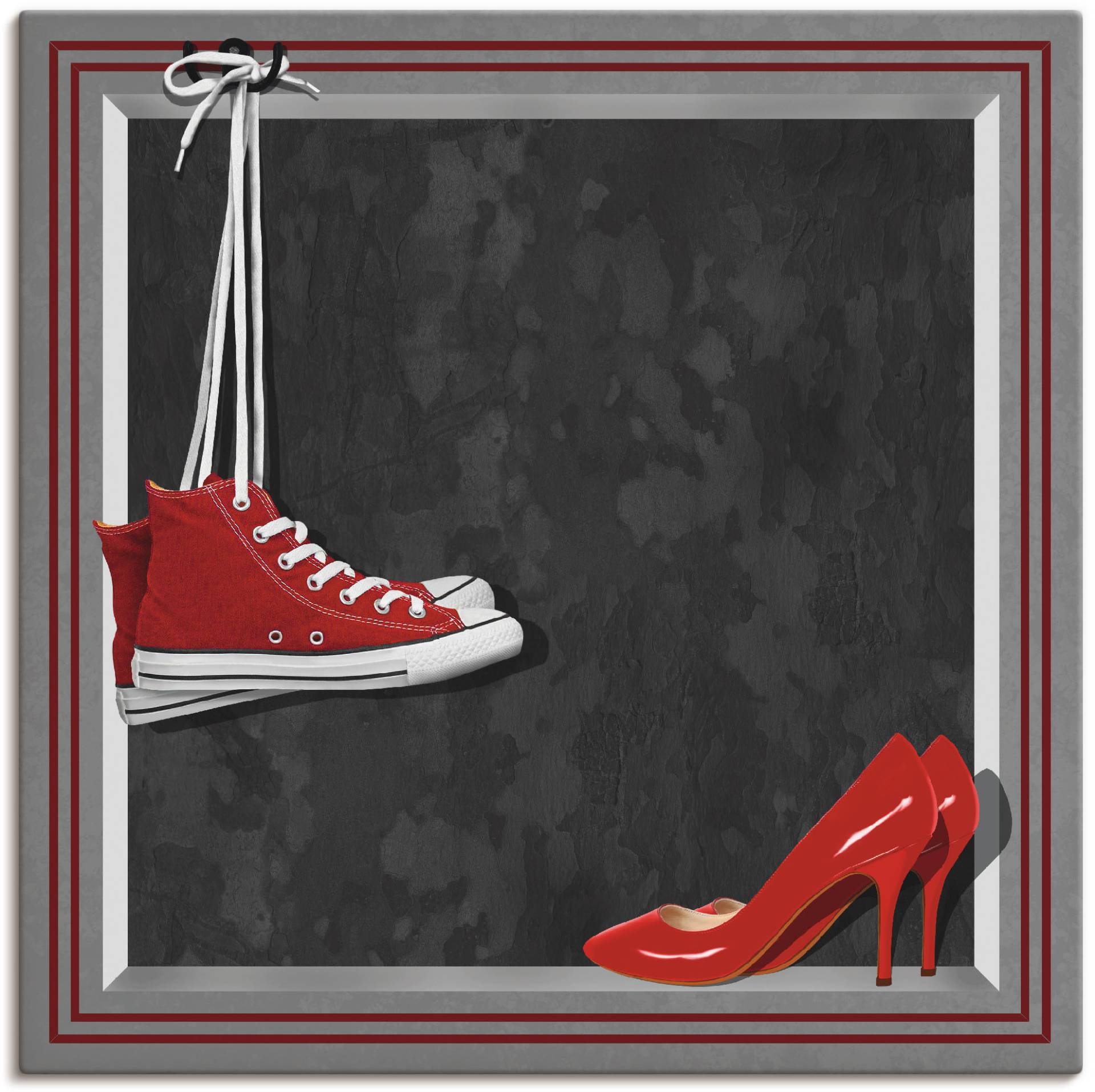 Artland Leinwandbild »Die roten Schuhe«, Mode, (1 St.) von Artland