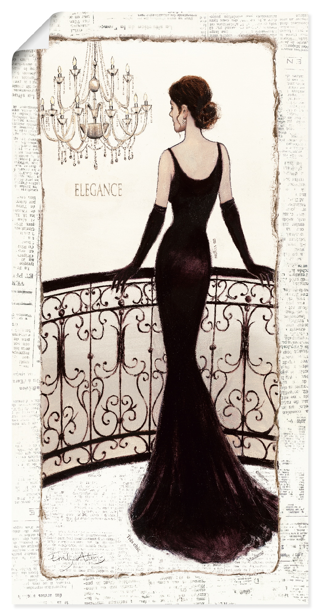Artland Wandbild »Die schöne in Schwarz«, Frau, (1 St.), als Leinwandbild, Poster, Wandaufkleber in verschied. Grössen Artland Wandbild »Die schöne in Schwarz«, Frau, (1 St.), als Leinwandbild, Poster, Wandaufkleber in verschied. Grössen von Artland