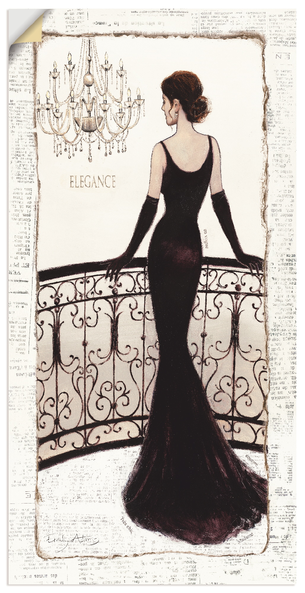 Artland Wandbild »Die schöne in Schwarz«, Frau, (1 St.), als Leinwandbild, Poster, Wandaufkleber in verschied. Grössen Artland Wandbild »Die schöne in Schwarz«, Frau, (1 St.), als Leinwandbild, Poster, Wandaufkleber in verschied. Grössen von Artland