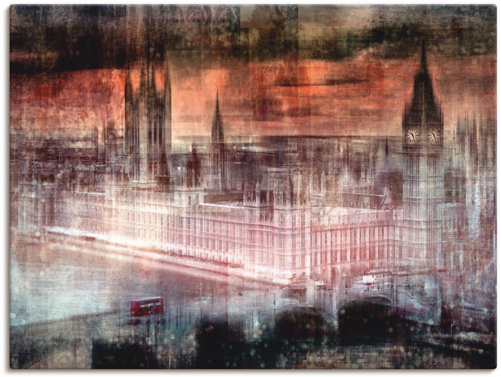 Artland Leinwandbild »Digitale Kunst London Westminster II«, Gebäude, (1 St.) von Artland