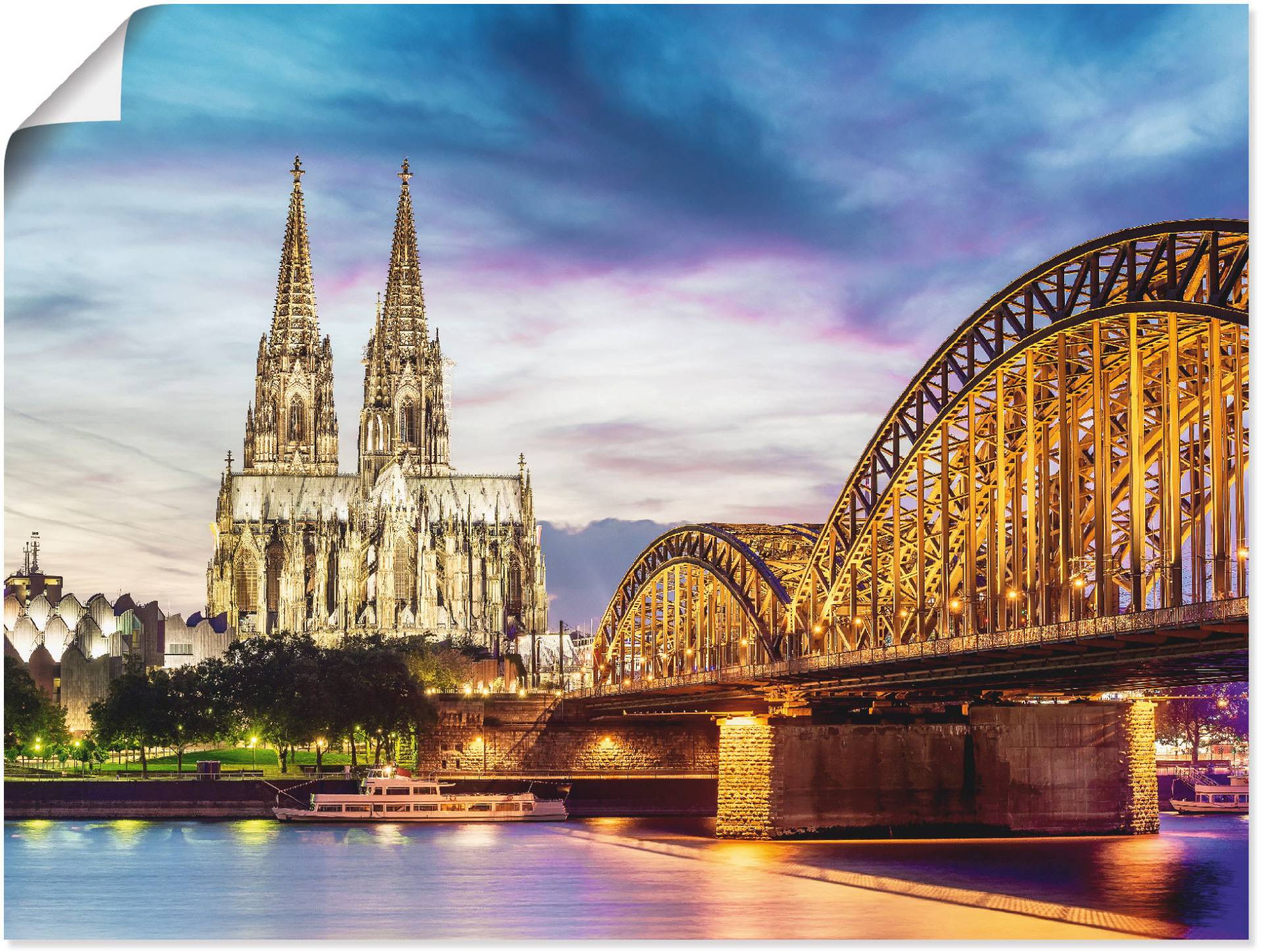 Artland Wandbild »Dom und Brücke in Köln«, Deutschland, (1 St.), als Leinwandbild, Poster in verschied. Grössen Artland Wandbild »Dom und Brücke in Köln«, Deutschland, (1 St.), als Leinwandbild, Poster in verschied. Grössen von Artland