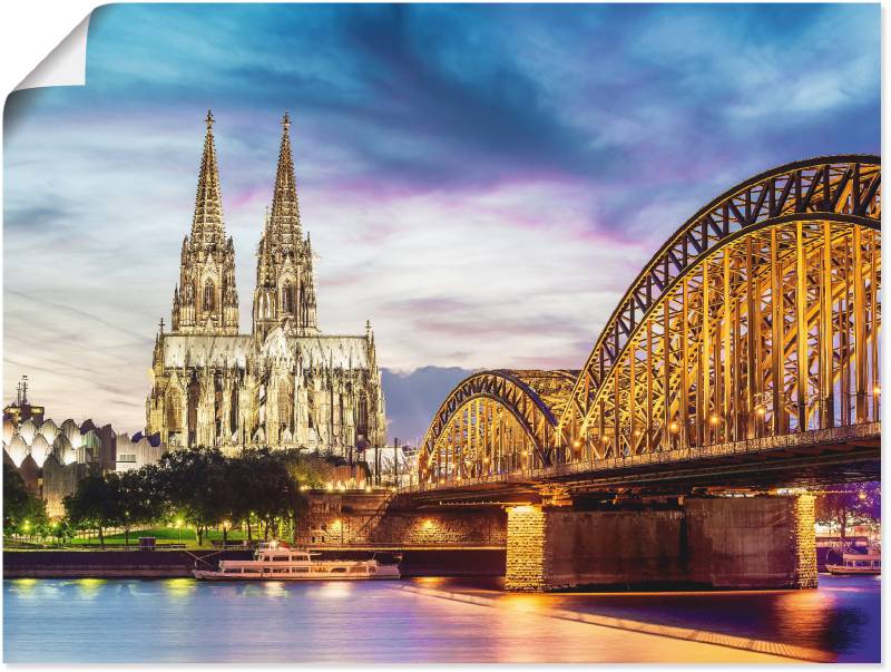 Artland Wandbild »Dom und Brücke in Köln«, Deutschland, (1 St.), als Leinwandbild, Poster in verschied. Grössen von Artland