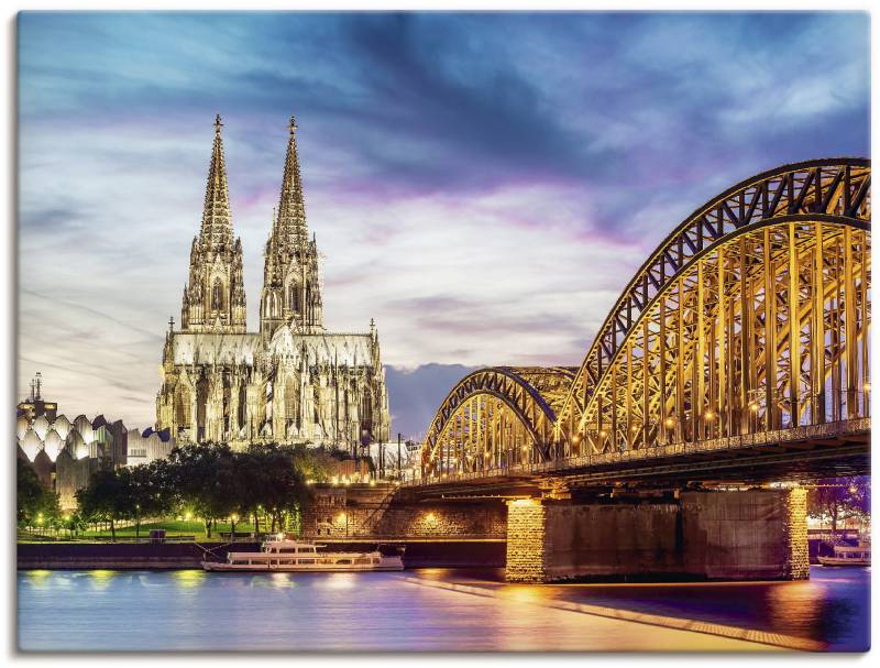 Artland Wandbild »Dom und Brücke in Köln«, Deutschland, (1 St.), als Leinwandbild, Poster in verschied. Grössen von Artland