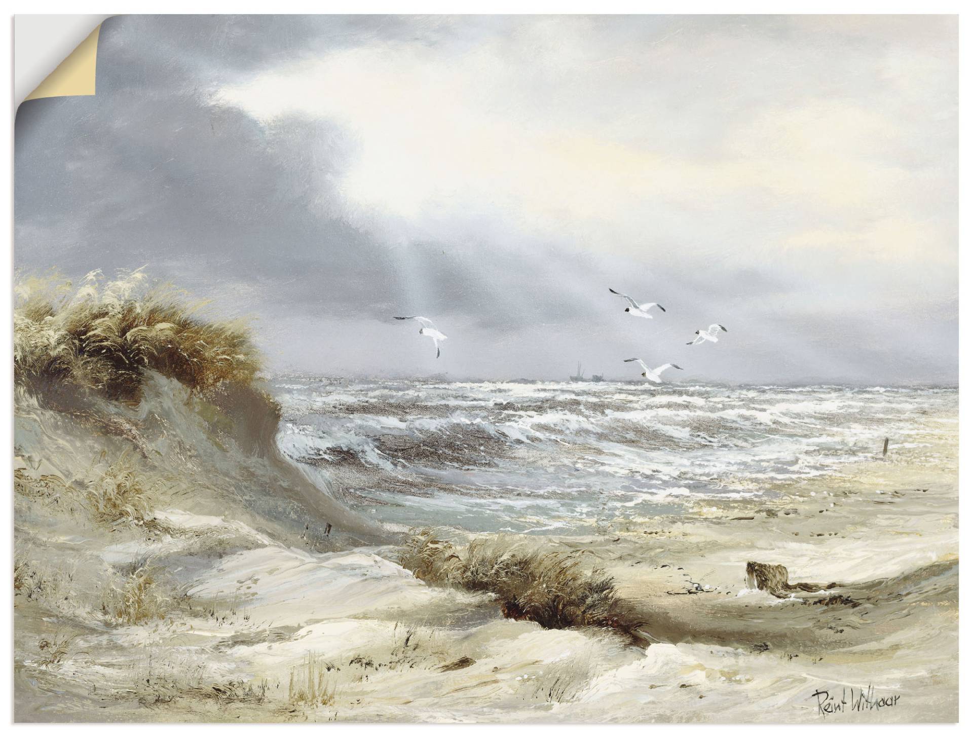 Artland Wandbild »Dünen an der stürmischen See«, Küste, (1 St.) von Artland
