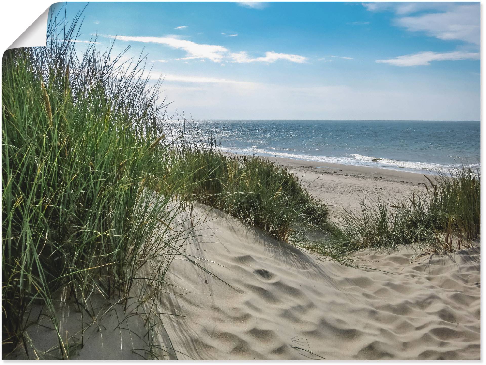 Artland Wandbild »Dünenlandschaft im Sommer an der Nordsee«, Strand, (1 St.) von Artland