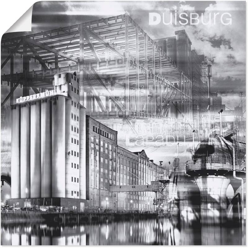 Artland Wandbild »Duisburg Skyline Collage III«, Deutschland, (1 St.), als Leinwandbild, Poster in verschied. Grössen von Artland