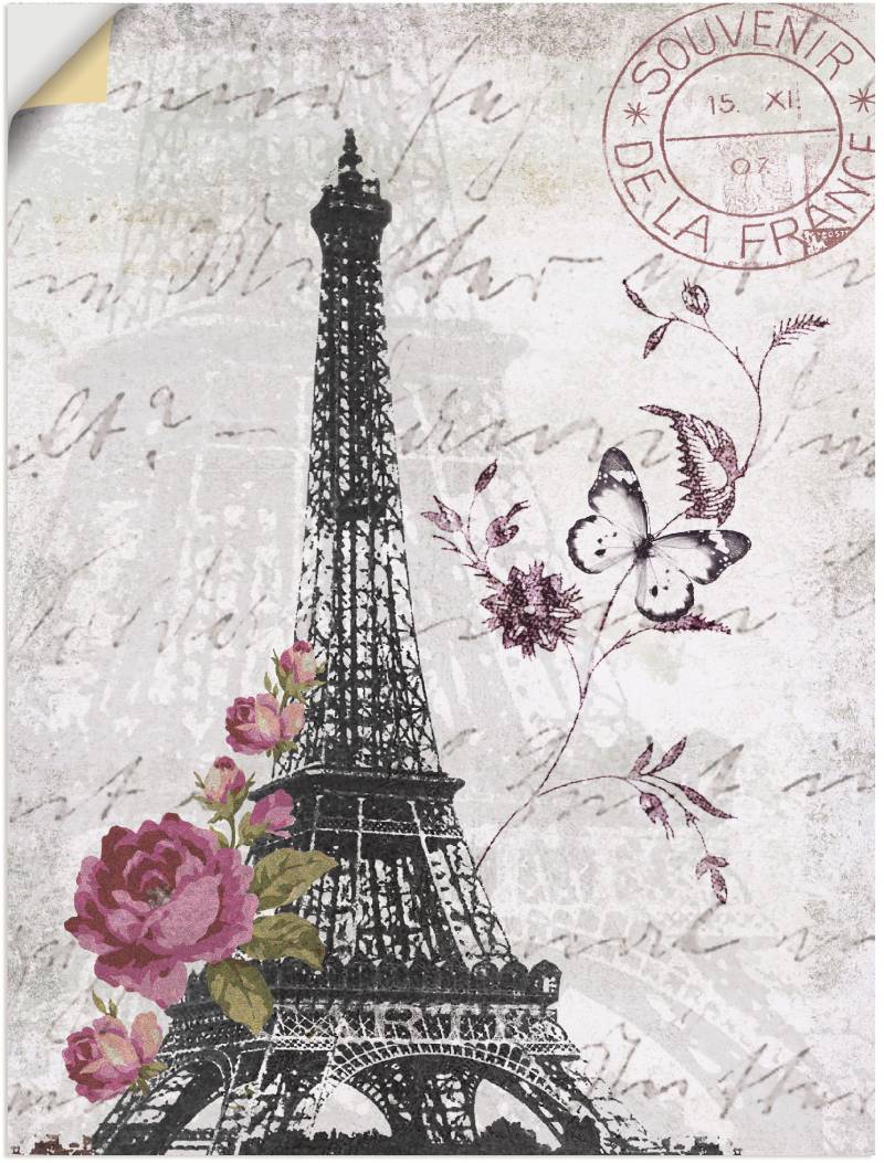 Artland Wandbild »Eiffelturm Grafik«, Bilder von Europa, (1 St.) von Artland