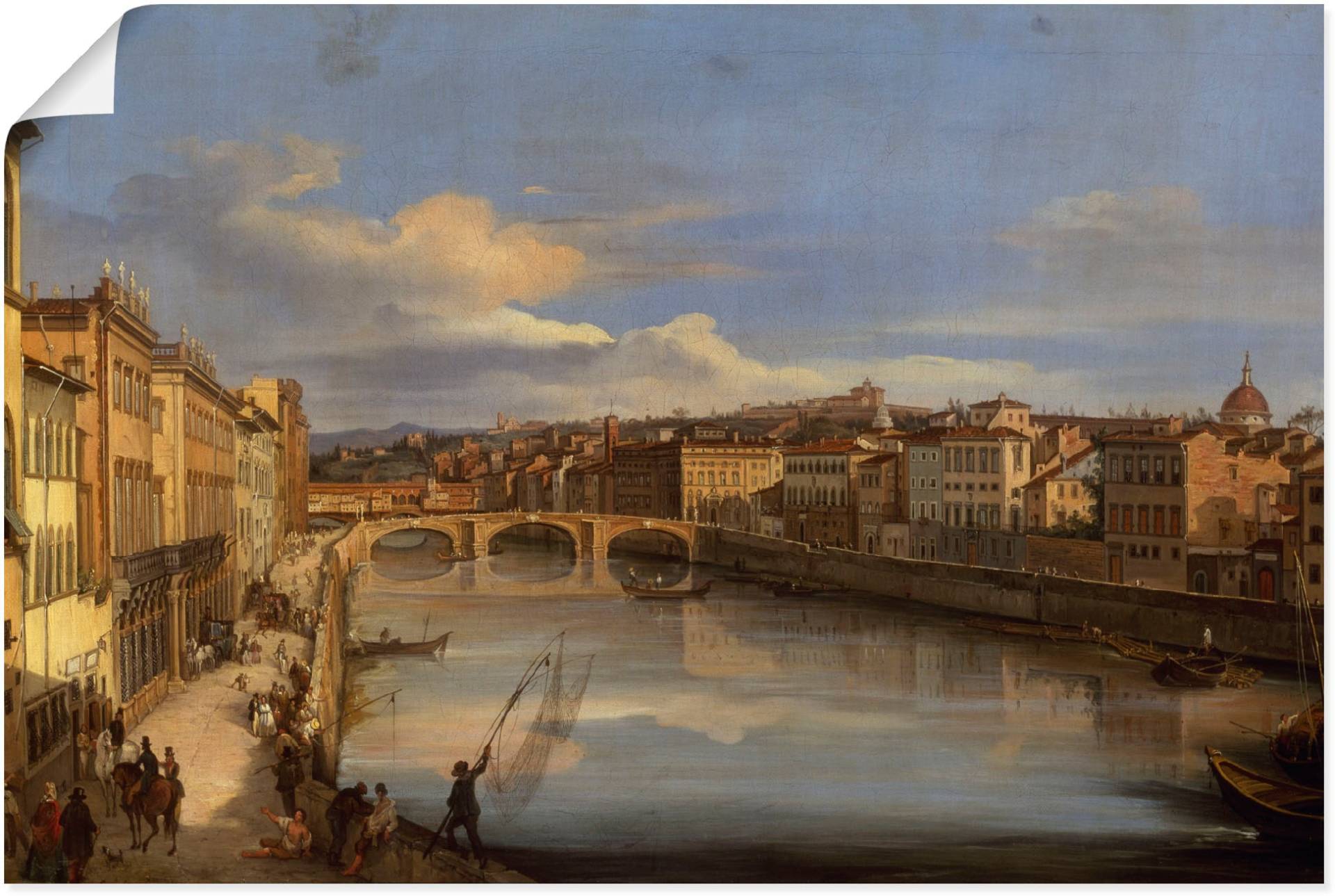 Artland Wandbild »Ein Blick auf den Arno«, Florenz, (1 St.) von Artland