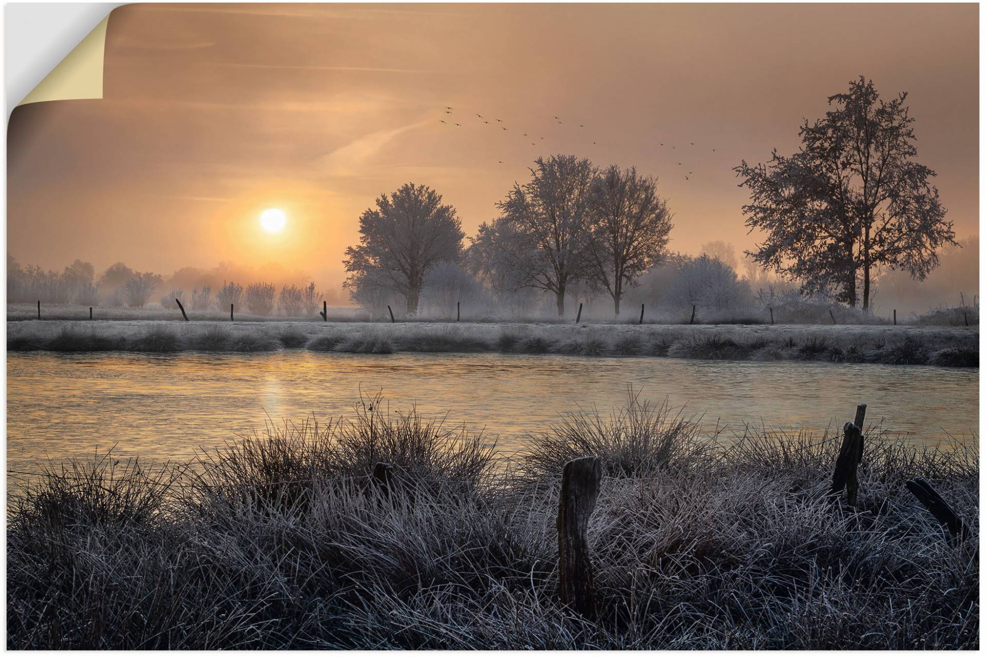 Artland Wandbild »Ein Wintertag beginnt«, Bilder vom Sonnenuntergang & -aufgang, (1 St.) von Artland