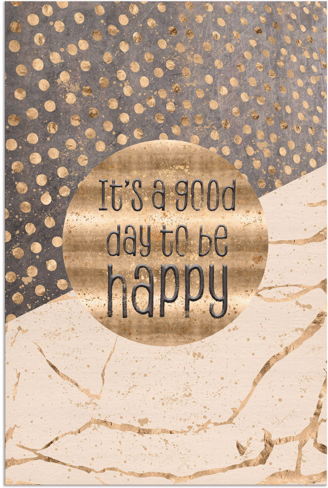 Artland Wandbild »Ein guter Tag um glücklich zu sein«, Sprüche & Texte, (1 St.) von Artland