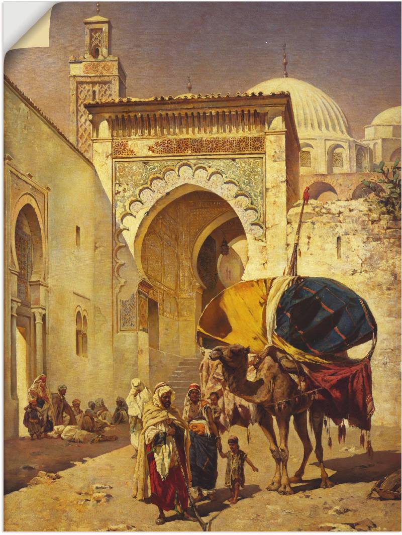 Artland Wandbild »Eine arabische Strassenszene.«, Gebäude, (1 St.), als Leinwandbild, Poster, Wandaufkleber in verschied. Grössen von Artland