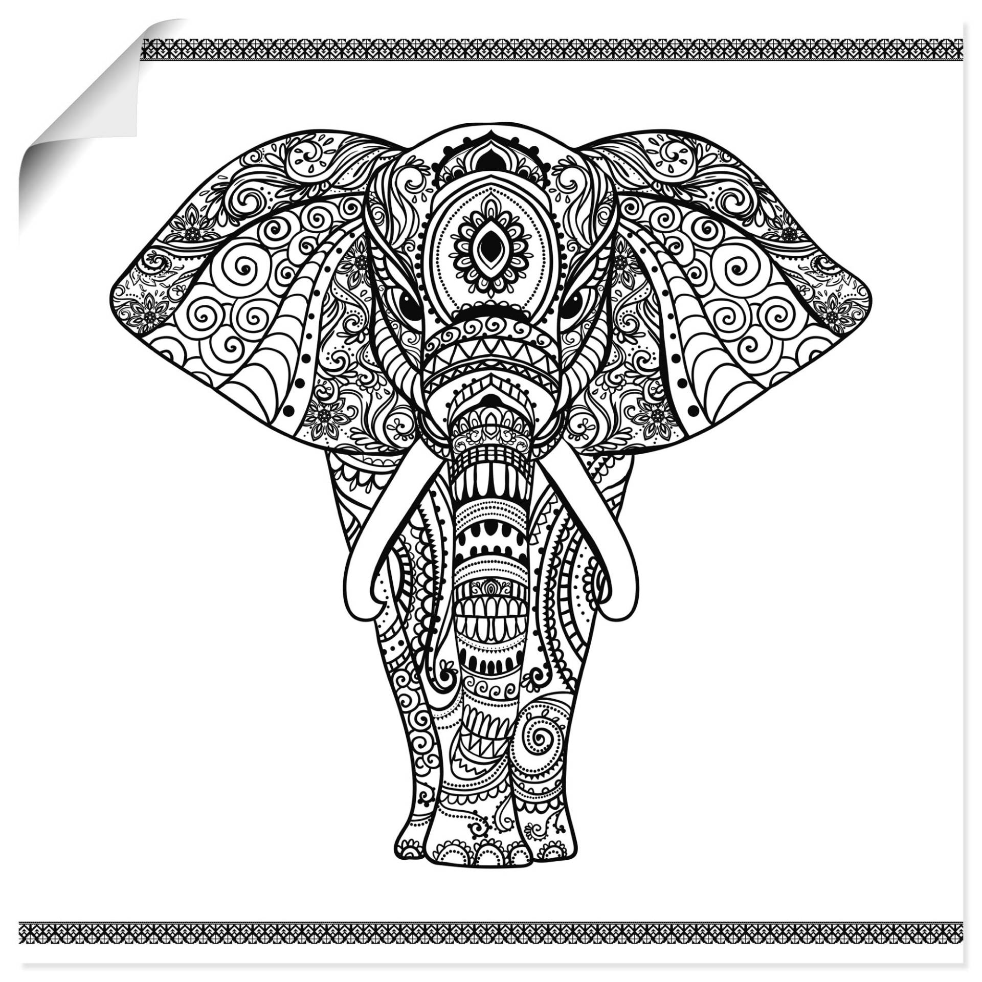 Artland Wandbild »Elefant in Mandala«, Wildtiere, (1 St.), als Leinwandbild, Poster, Wandaufkleber in verschied. Grössen Artland Wandbild »Elefant in Mandala«, Wildtiere, (1 St.), als Leinwandbild, Poster, Wandaufkleber in verschied. Grössen von Artland
