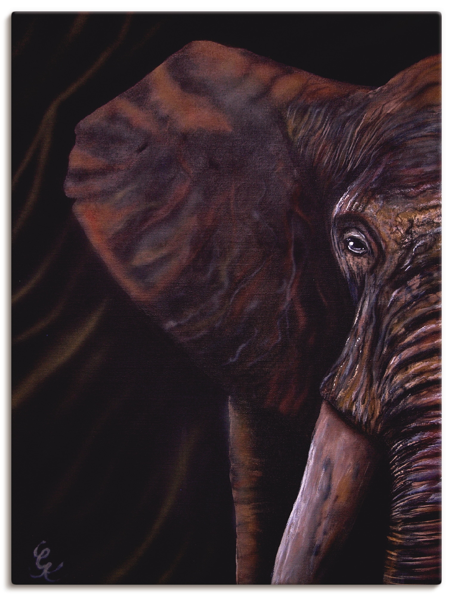 Artland Leinwandbild »Elefant«, Wildtiere, (1 St.) von Artland