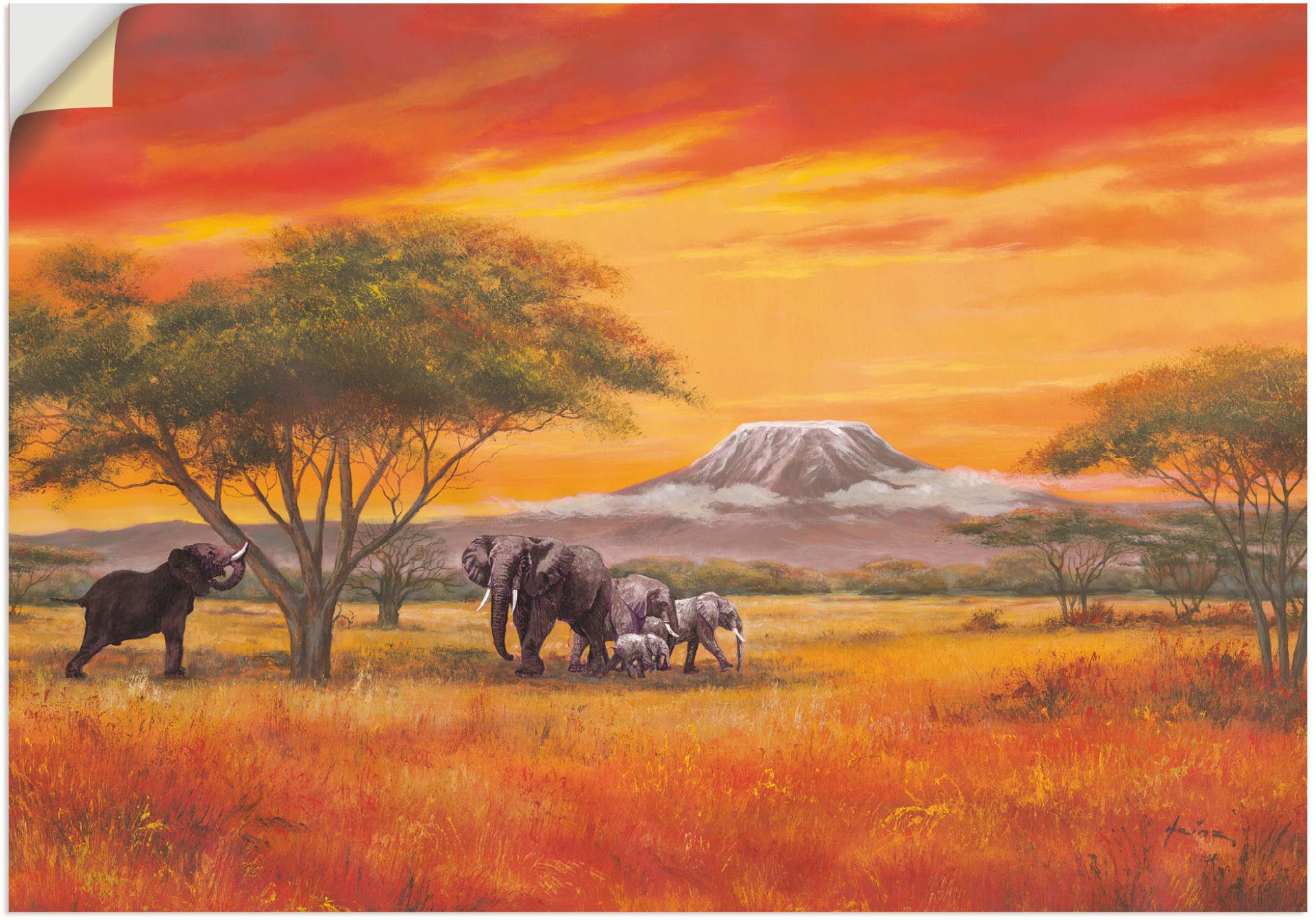 Artland Wandbild »Elefanten«, Elefanten Bilder, (1 St.) von Artland